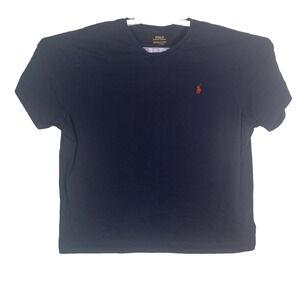 Polo Ralph Lauren Black Red Hem Horse Tee 2XL